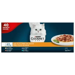 Gourmet Perle Mini Filets in Saus Kalkoen, Eend, Tonijn & Lam 40 x 85 gr
