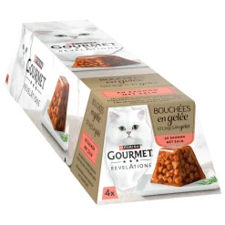 Gourmet Revelations Gelei Kattenvoer Nat Zalm 4 x 57 gr