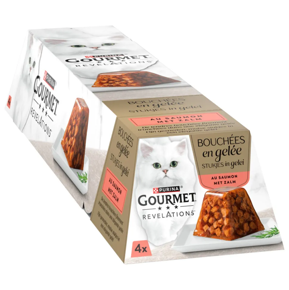 Gourmet Revelations Gelei Kattenvoer Nat Zalm 4 x 57 gr