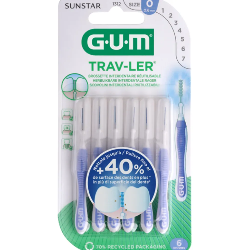 GUM Trav-Ler Ragers Lavendel 0.6mm 6 stuks