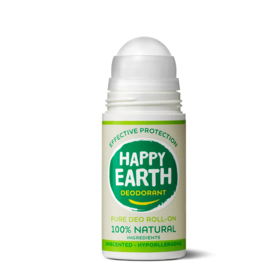 Happy Earth 100% Natuurlijke Deodorant Roller Unscented 75 ml