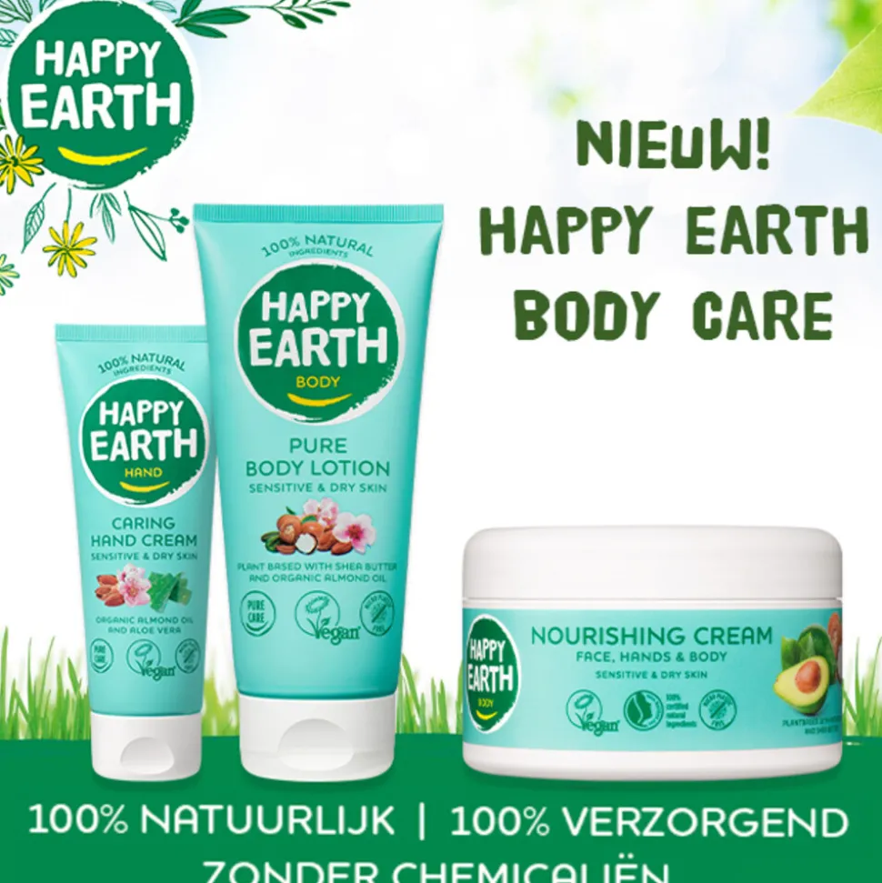 Happy Earth Voedende Créme 100% Natuurlijk 200 ml