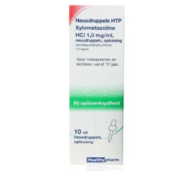 Healthypharm Neusdruppels 1 mg/ml Xylometazoline 10 ml