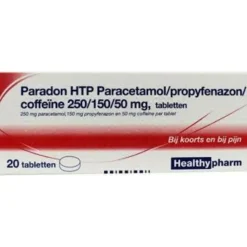 Healthypharm Paradon Paracetamol & Propyfenazon & Coffeïne 20 tabletten