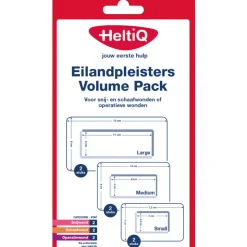 HeltiQ Eilandpleisters Volume Pack 2 stuks: Large + 2 stuks: Medium + 2 stuks: Small 6 stuks