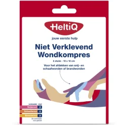 HeltiQ Niet Verklevend Wondkompres 10 x 10 cm 5 stuks