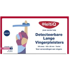 HeltiQ Vingerpleisters Detecteerbaar 180x20 mm Textiel 100 stuks