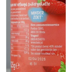 Hero Jam Minder Zoet Aardbeien 325 gr
