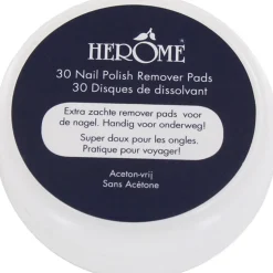 Herome Nagellak Remover Pads Caring zonder Aceton 30 stuks