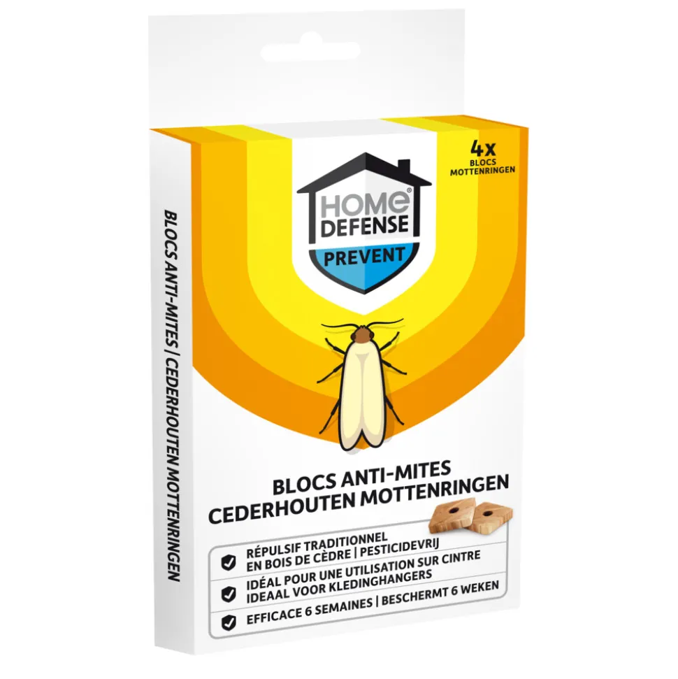 Home Defense Kledingmotten Ringen 4 stuks