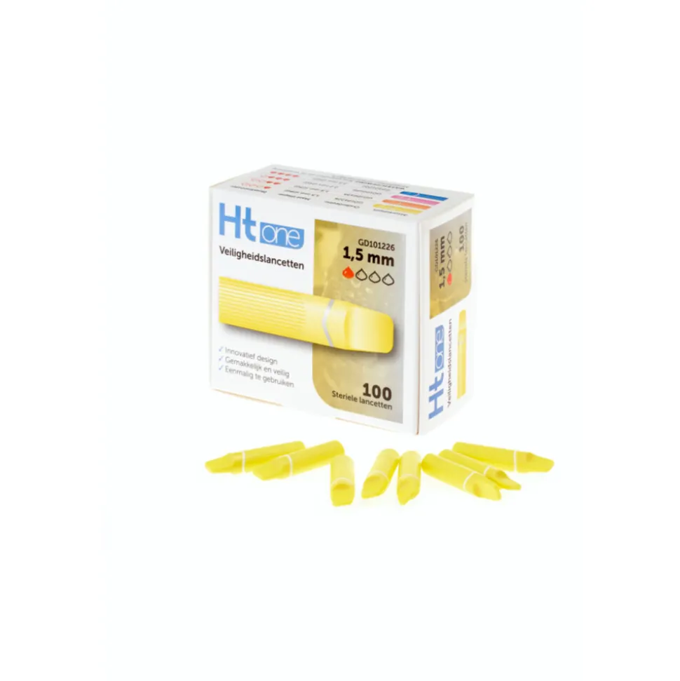 HT One Veiligheidslancet 1,5mm 100 stuks