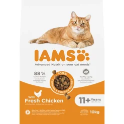 IAMS Cat senior 11+ Kattenvoer Chicken 10 kg