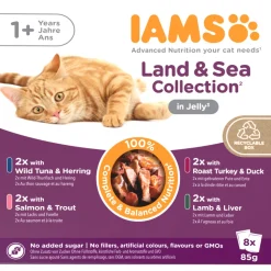 IAMS Delights Adult Land & Sea Jelly Multipack 8 x 85 gr