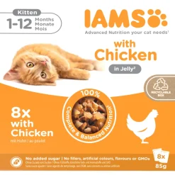 IAMS Delights Kitten Jelly Multipack Kip 8 x 85 gr