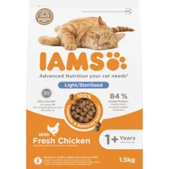 IAMS Kat Adult Sterilised - Overweight Kip 1,5 kg