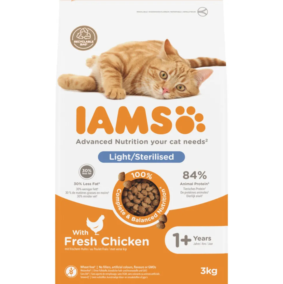 IAMS Kat Adult Sterilised - Overweight Kip 3 kg