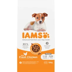 IAMS Small/Medium Puppy & Junior Kip Hondenvoer 12 kg
