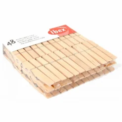 Ibex Wasknijpers Hout 48 stuks