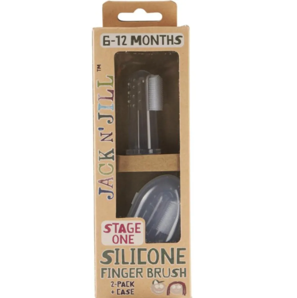 Jack n Jill Vingertandenborstel 6-12 maanden 2 stuks
