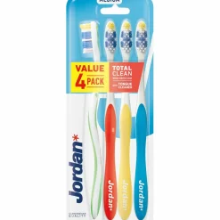 Jordan Tandenborstel Total Clean Medium 4-pack 4 stuks