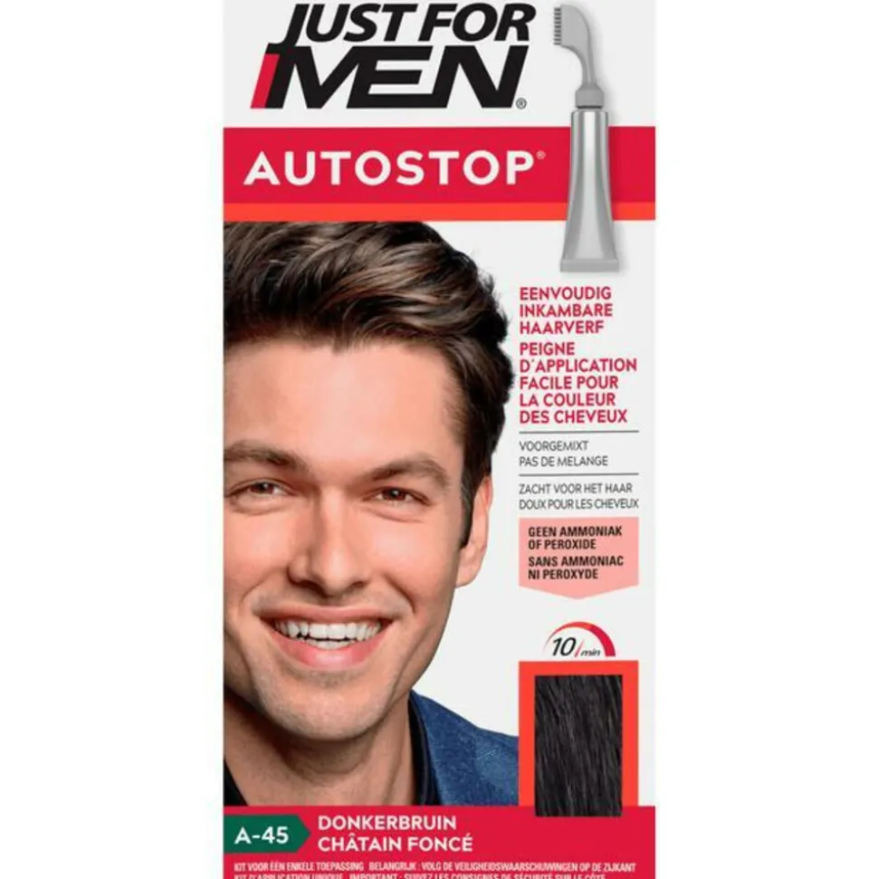 Just for Men Autostop Haarverf Donkerbruin A45 35 gr