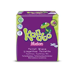 Kandoo Vochtige Toiletdoekjes Melon 3 x 60 stuks