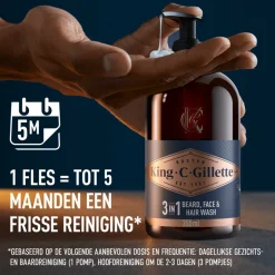 King C. Gillette Baard- en Gezichtsreiniger 350 ml
