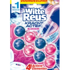 Krachtig & actief Toiletblok PakketDit verfrissende pakket van Witte Reus bestaat uit de volgende producten: Witte Reus Toiletblok Kracht Actief Lavendel 2 stuks, Witte Reus Toiletblok Kracht Actief Oceaan 2 stuks en Witte Reus Toiletblok Kracht Actief Bloesem 2 stuks.Witte Reus zorgt voor een hygiënisch schoon toilet.Op zoek naar een makkelijke manier om je toilet schoon en fris te houden? De toiletblokken van Witte Reus zorgen voor een schoon en fris toilet van de eerste tot de laatste spoelbeurt. De toiletblokken in dit pakket van Witte Reus bestaan uit een formule met 4 actieve functies: reinigend schuim, anti-kalk formule, vuilbeschermer en extra frisheid. De toiletreinigers bevatten het luchtverfrissereffect die ervoor zorgt dat de badkamer lange tijd met een frisse lavendel, oceaan en/of bloessem geur wordt gevuld.Het karton en de houder zijn 100% recyclebaar. Om te recyclen, scheid het karton van de plastic verpakking.De toiletblokken hebben 4 actieve elementen:Het reinigend schuim reinigt uw toilet bij elke spoelbeurtDe anti-kalk formule voorkomt de vorming van kalkaanslagDe vuilbeschermer voorkomt de vorming van vuil tussen de schoonmaakbeurten doorVerspreidt een frisse lavendel geur van de eerste tot de laatste spoelbeurt en zorgt voor een schoon en fris toilet Gevarenaanduidingen Schadelijk Veroorzaakt huidirritatie. Veroorzaakt ernstige oogirritatie. Voorzorgsmaatregelen Buiten het bereik van kinderen houden. Beschermende kledij dragen. BIJ CONTACT MET DE HUID: met veel water en zeep wassen. BIJ CONTACT MET DE OGEN: voorzichtig afspoelen met water gedurende een aantal minuten: contactlenzen verwijderen, indien mogelijk: blijven spoelen. Bij aanhoudende oogirritatie: een arts raadplegen. Fabrikant informatie Merk: Witte Reus Ean: 6019915495478 Artikel: 1019-160 Fabrikant gegevens: Henkel Adres: Brugwal 11 3432 NZ Nieuwegein Nederland Contactgegevens: Tel: 030 607 3911 Email: [email protected] Website: https://www.henkel.com Reviews Schrijf jouw review Hoe controleren en plaatsen wij reviews? Plein plaatst enkel reviews van klanten en personen die het product daadwerkelijk gebruikt hebben, ook wanneer deze negatief of neutraal is. Voordat de review geplaatst wordt controleren we handmatig of deze écht is en voldoet aan onze reviewvoorwaarden. Wanneer het product op Plein gekocht is vermelden we dat bij de review. Plein betaalt niet voor reviews, wanneer een reviewer door een andere partij is vergoed staat dit erbij vermeld. Er zijn nog geen reviews geschreven. Schrijf als eerste een review. Krachtig & actief Toiletblok Pakket