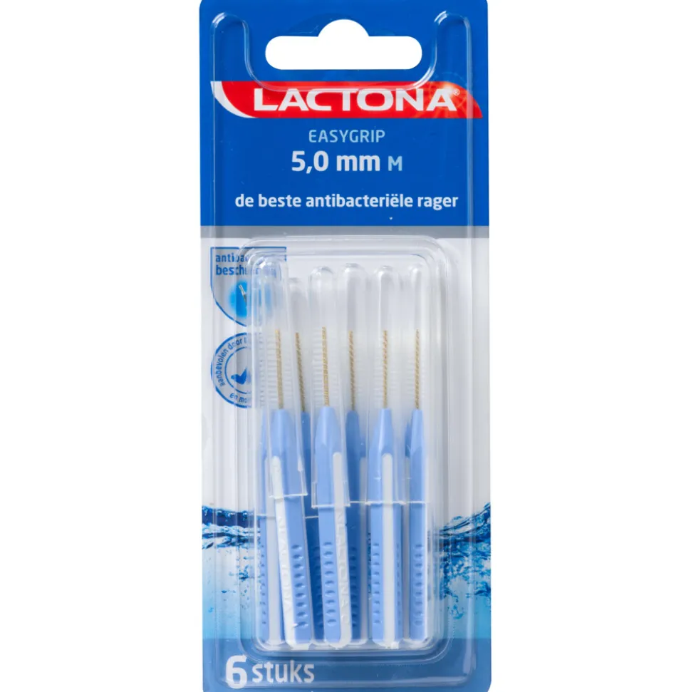 Lactona EasyGrip Ragers M Licht blauw 5.0 mm 6 stuks