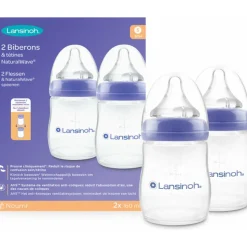 Lansinoh Drinkfles & NaturalWave Speen 160 ml 2 stuks