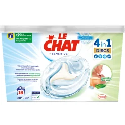 Le Chat Wasmiddelcapsules Sensitive 4 in 1 Discs 16 stuks
