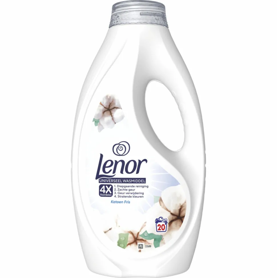 Lenor Vloeibaar Wasmiddel Katoen Fris 20 Wasbeurten 900 ml