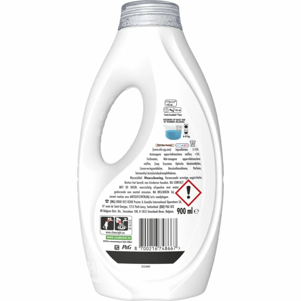 Lenor Vloeibaar Wasmiddel Katoen Fris 20 Wasbeurten 900 ml