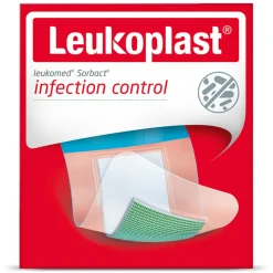 Leukoplast Leukomed Sorbact Bacteriënbindende Eilandpleister 5 cm x 7,2 cm 3 stuks