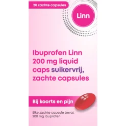 Linn Ibuprofen 200 mg Suikervrije Liquid Cap 20 capsules