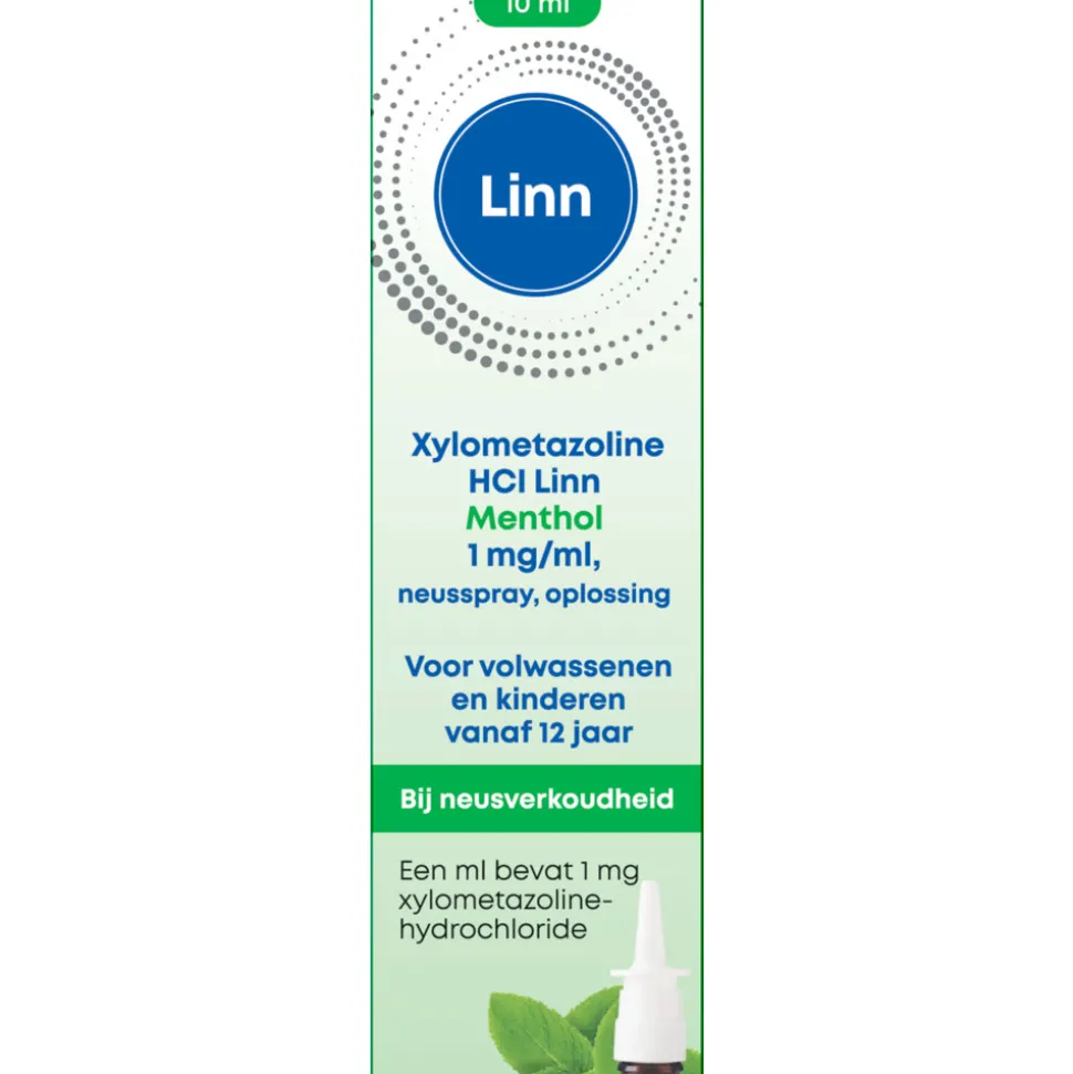 Linn Xylometazoline HCL 1,0 mg/ml Menthol Neusspray 10 ml