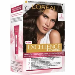 L'Oréal Excellence Crème Permanente Crèmekleuring 3 Donkerbruin