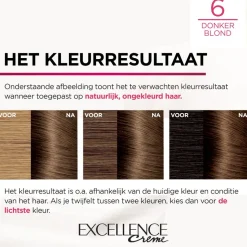 L'Oréal Excellence Crème Permanente Crèmekleuring 6 Donkerblond
