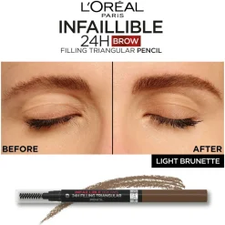 L'Oréal 24H Brow Filling Triangular Pencil 5.0 Light Brunette 1 ml