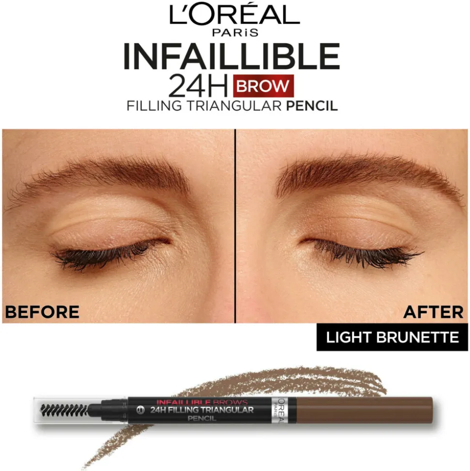 L'Oréal 24H Brow Filling Triangular Pencil 5.0 Light Brunette 1 ml