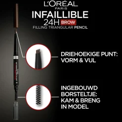 L'Oréal 24H Brow Filling Triangular Pencil 7.0 Blonde 1 ml