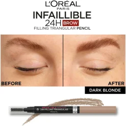 L'Oréal 24H Brow Filling Triangular Pencil 6.0 Dark Blonde 1 ml