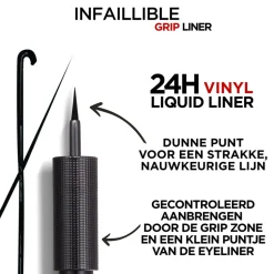 L'Oréal Infaillible Grip 24H Vinyl Liquid Eyeliner Zwart 3 ml