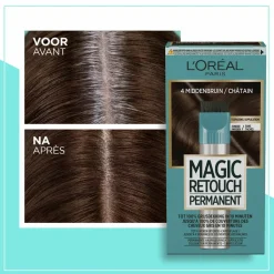 L'Oréal Magic Retouch Permanent 4 Middenbruin 95 gr