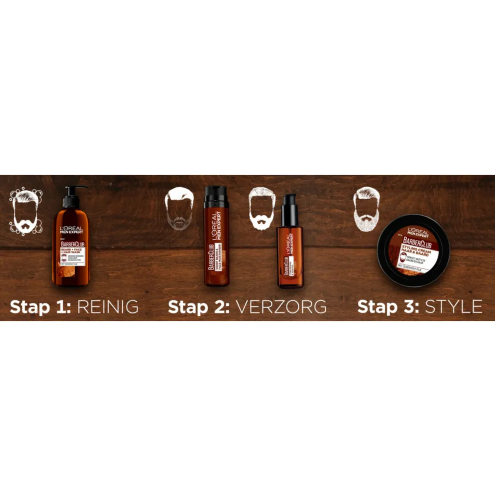L'Oréal Men Expert BarberClub Baard Gezicht & Haar 3-in-1 Wash 200 ml