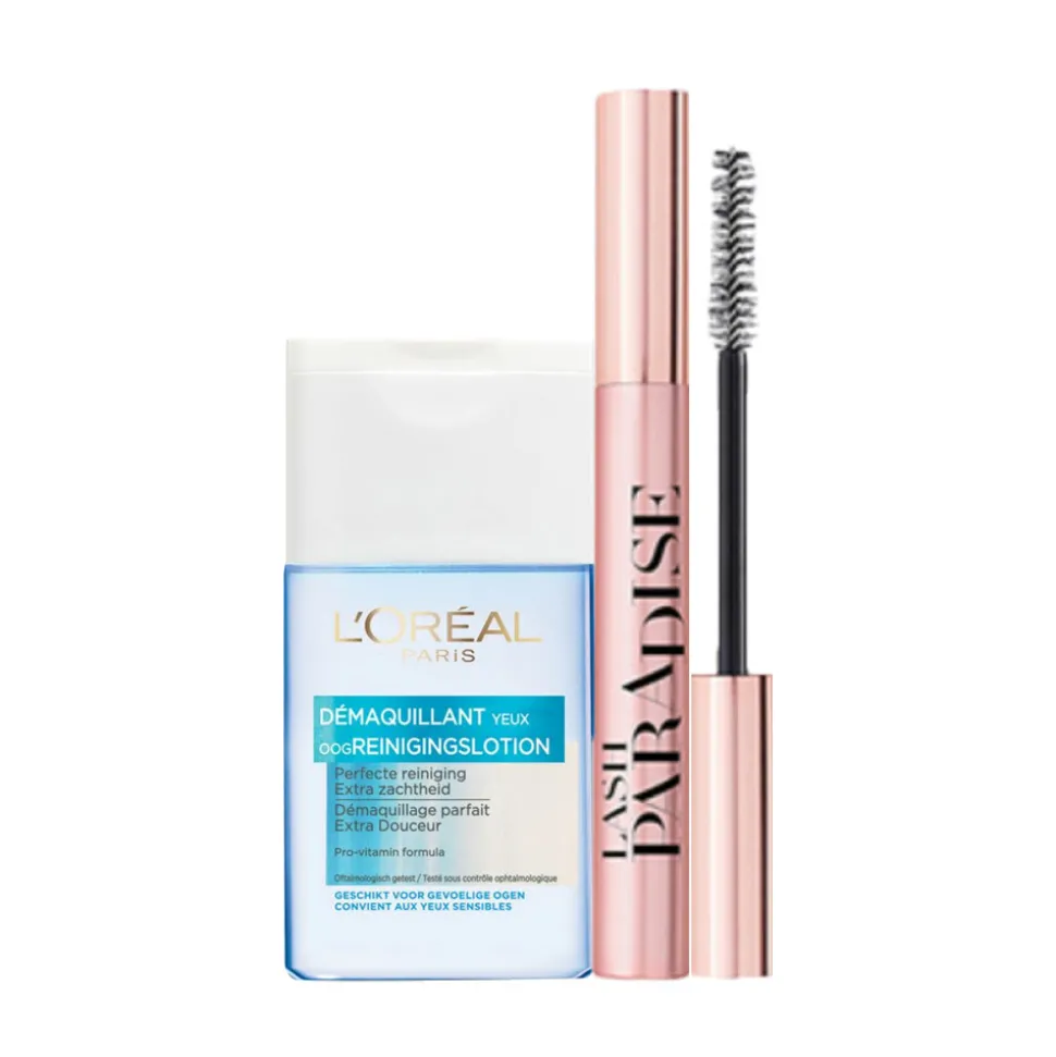 L'Oréal Paris Reinigingslotion & Lash Paradise Mascara Pakket Pakket