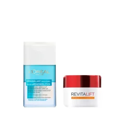 L’Oréal Paris Revitalift Dagcrème & Dermo Expertise Make-Up Remover Pakket