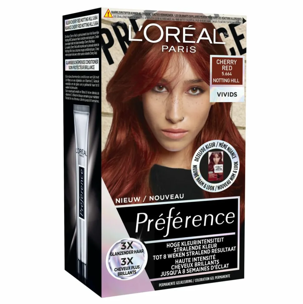 L'Oréal Preference Vivids Permanente Haarkleuring 5.664 Cherry Red