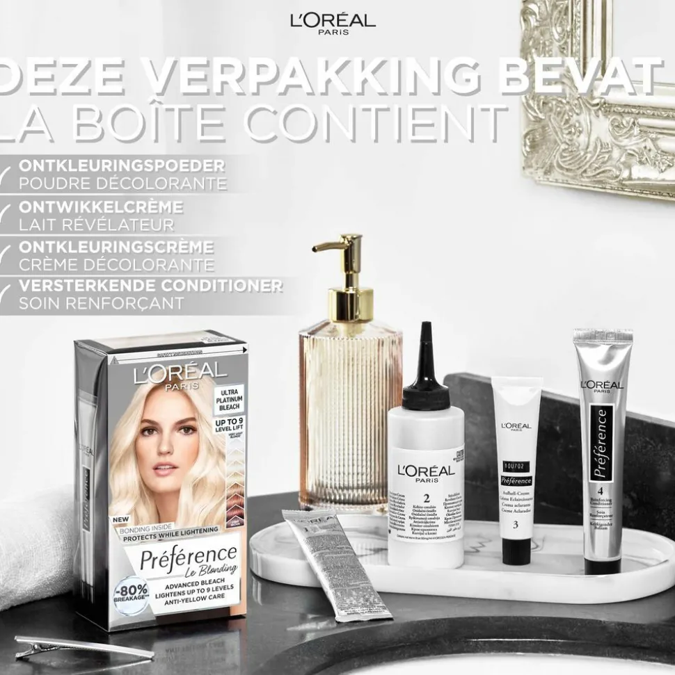 L'Oréal Préférence Le Blonding Ontkleuring Ultra Platinum - Platinum Blond