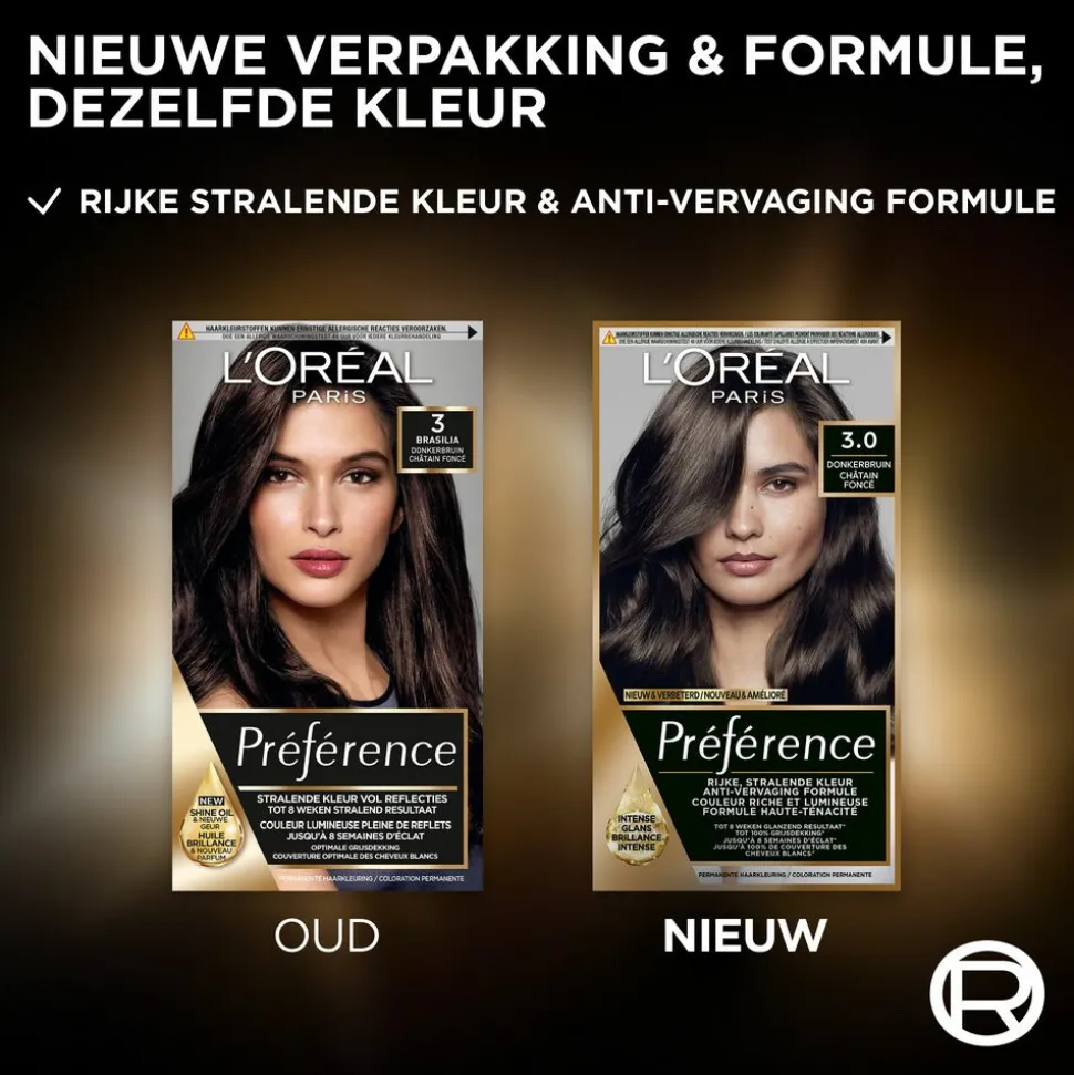 L'Oréal Préférence Permanente Haarkleuring 3.0 Donkerbruin